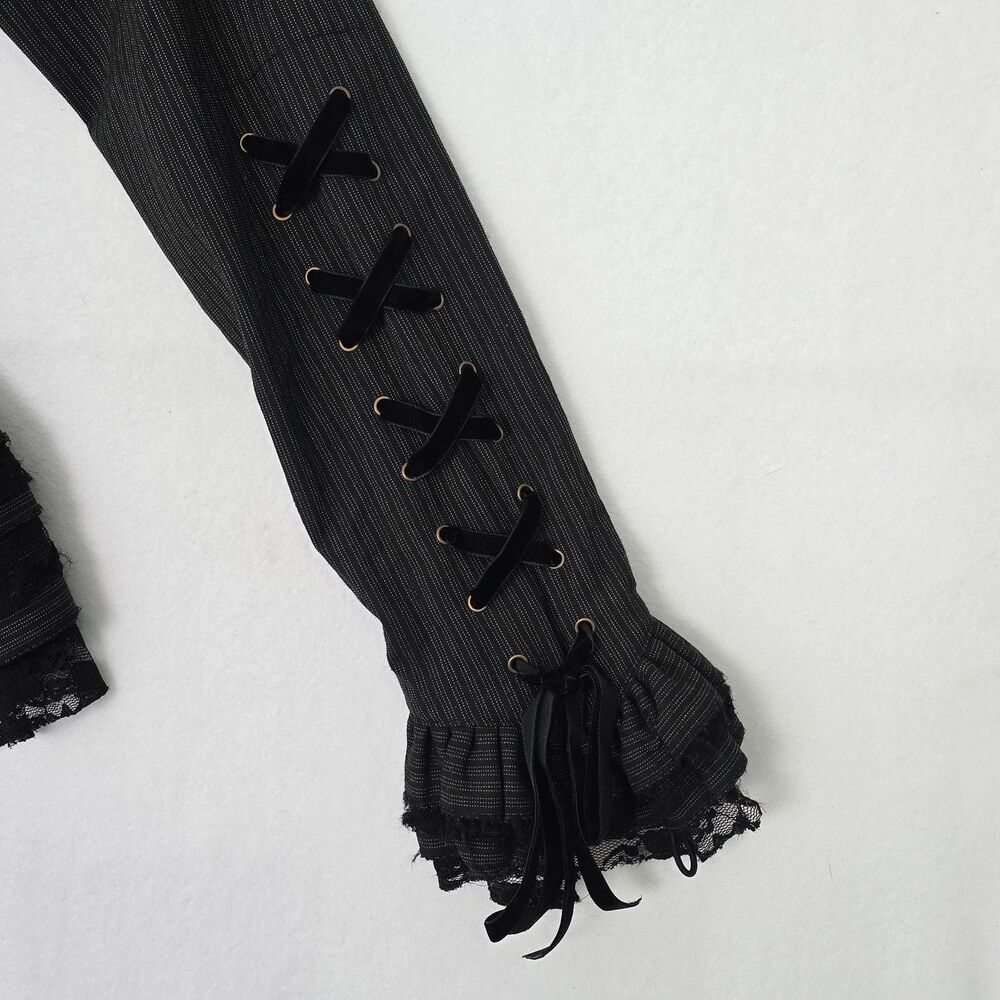 Spin Doctor 2XL Florence Victorian Gothic Steampunk Black Corset Lace Jacket - Picture 9 of 16